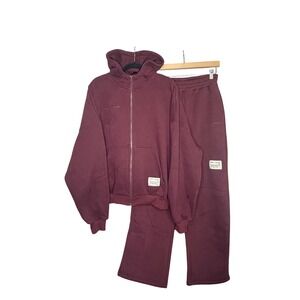 Comfrt Clothing Affirmation Collection Vol 9 Zip Hoodie Sweatpants Set Maroon S